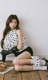 モデル：164cm（着用サイズ：FREE　着用カラー：DOT）