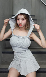 モデル：156cm（着用サイズ：FREE　着用カラー：GRY）
