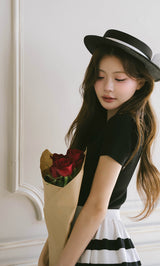 モデル：164cm（着用サイズ：FREE　着用カラー：BLK）
