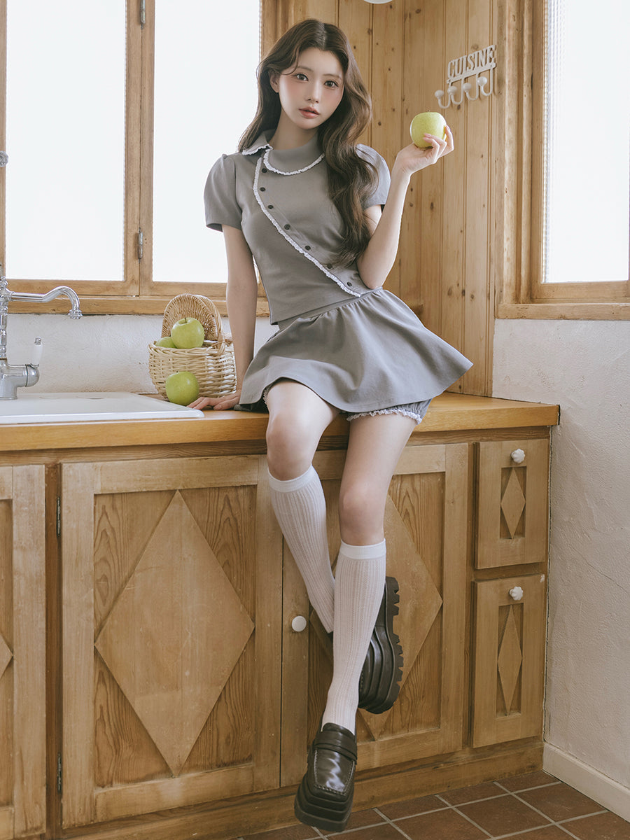 モデル：164cm（着用サイズ：FREE　着用カラー：GRY）