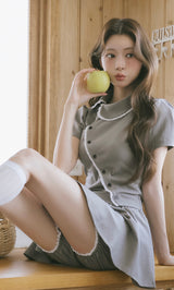 モデル：164cm（着用サイズ：FREE　着用カラー：GRY）