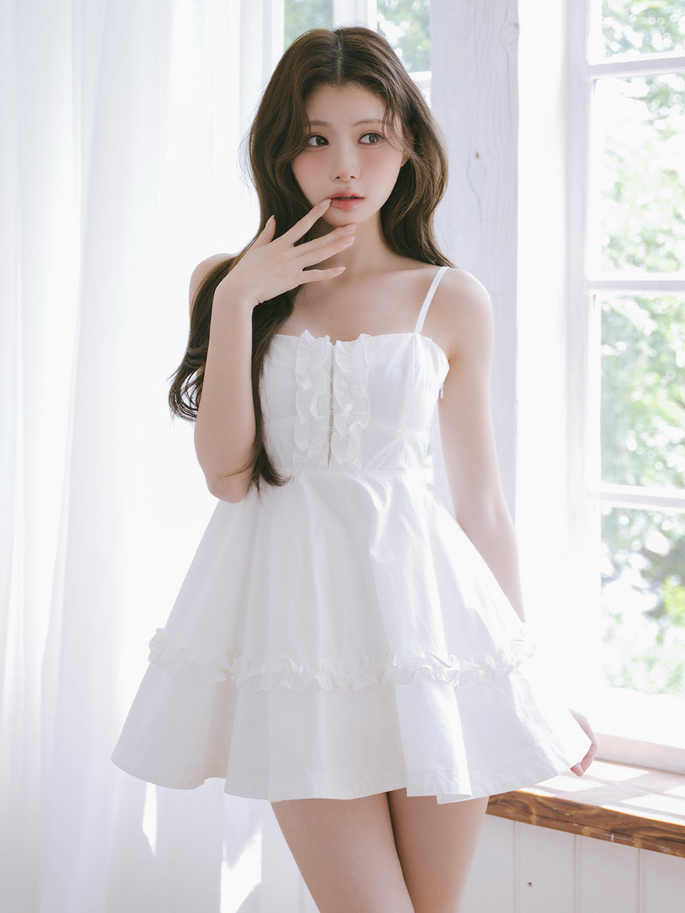 モデル：164cm（着用サイズ：FREE　着用カラー：WHT）