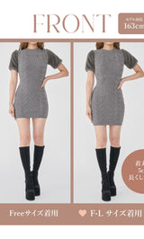 モデル：163cm（着用サイズ：FREE/F-L　着用カラー：GRY）