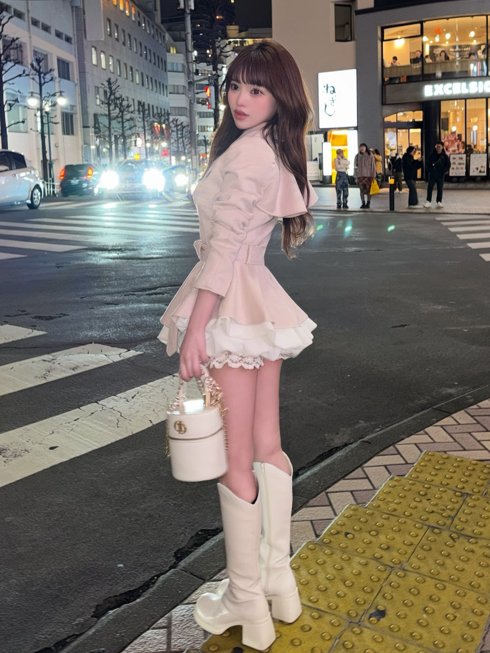 モデル：158cm（着用サイズ：FREE　着用カラー：PNK）