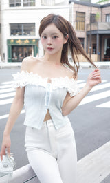 モデル：158cm（着用サイズ：FREE　着用カラー：SAX）