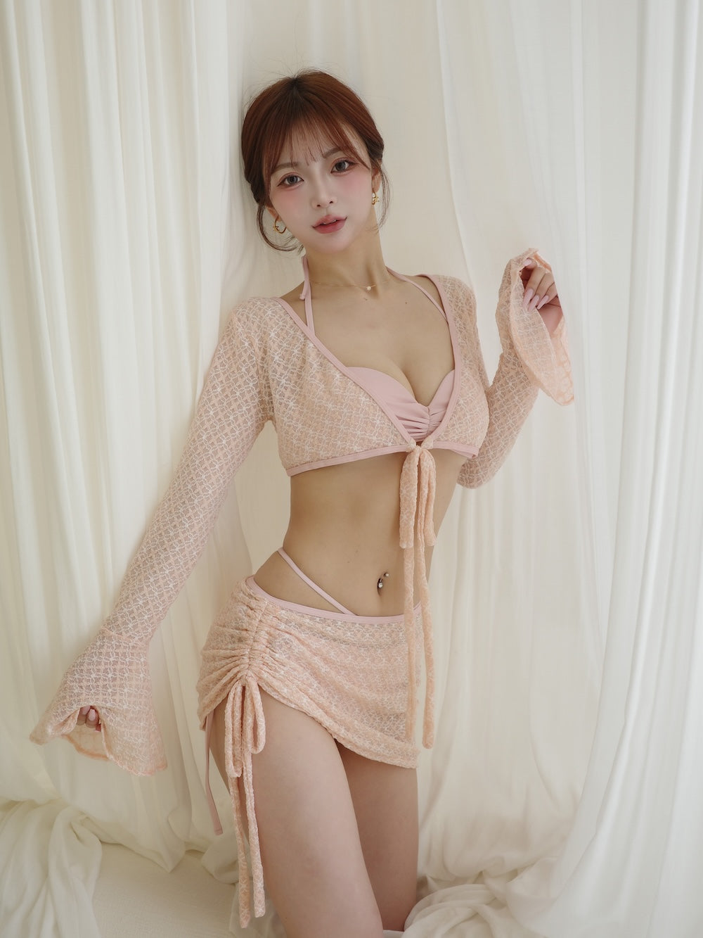 モデル：158cm（着用サイズ：FREE　着用カラー：PNK）