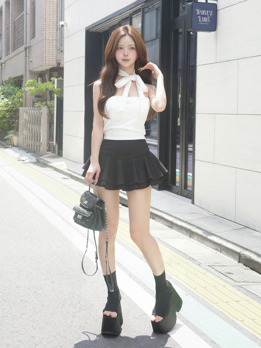 モデル：158cm（着用サイズ：S　着用カラー：BLK）