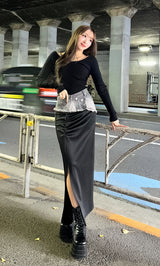 モデル：156cm（着用サイズ：S　着用カラー：BLK）