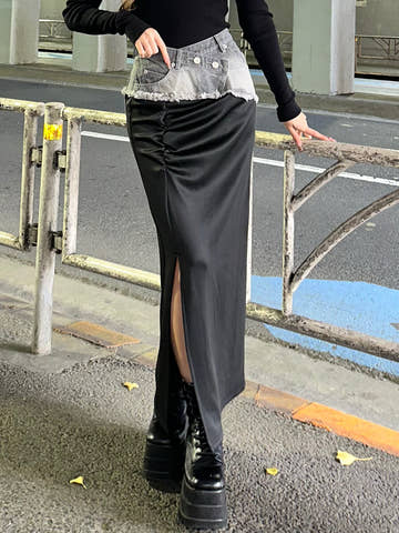 モデル：156cm（着用サイズ：S　着用カラー：BLK）