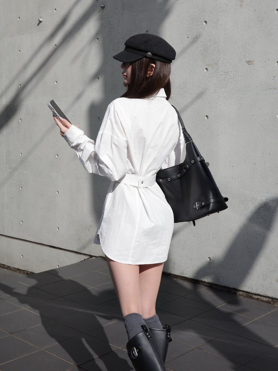 モデル：158cm（着用サイズ：S　着用カラー：WHT）