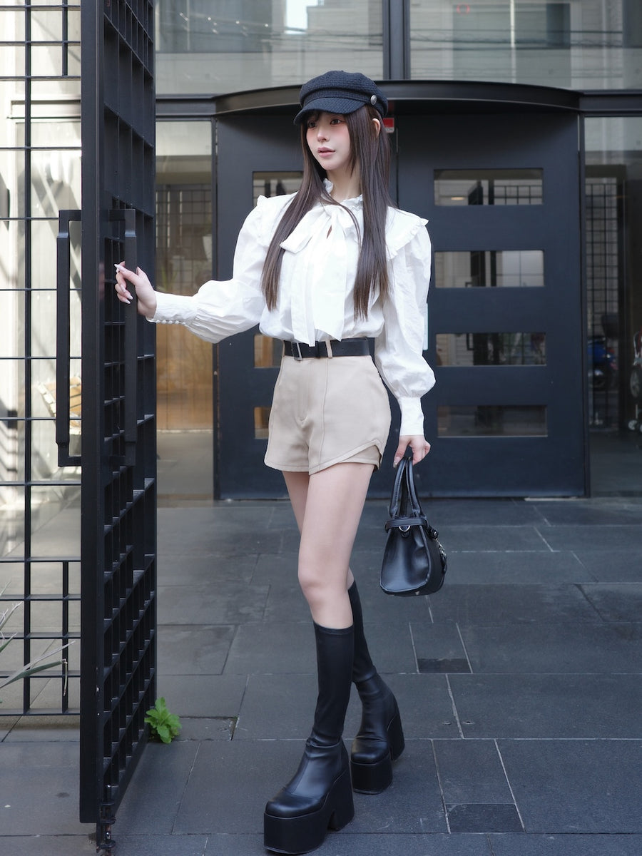 モデル：158cm（着用サイズ：S　着用カラー：BEG）