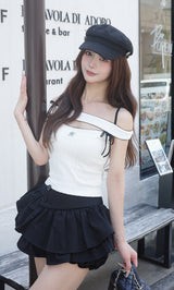 シグネチャーDRオフショルリボントップス – Darich
