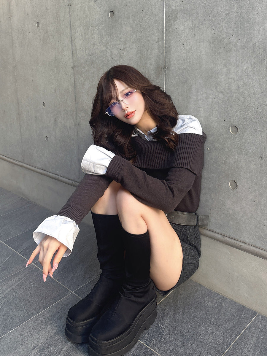 モデル：158cm（着用サイズ：FREE　着用カラー：C-GRY）