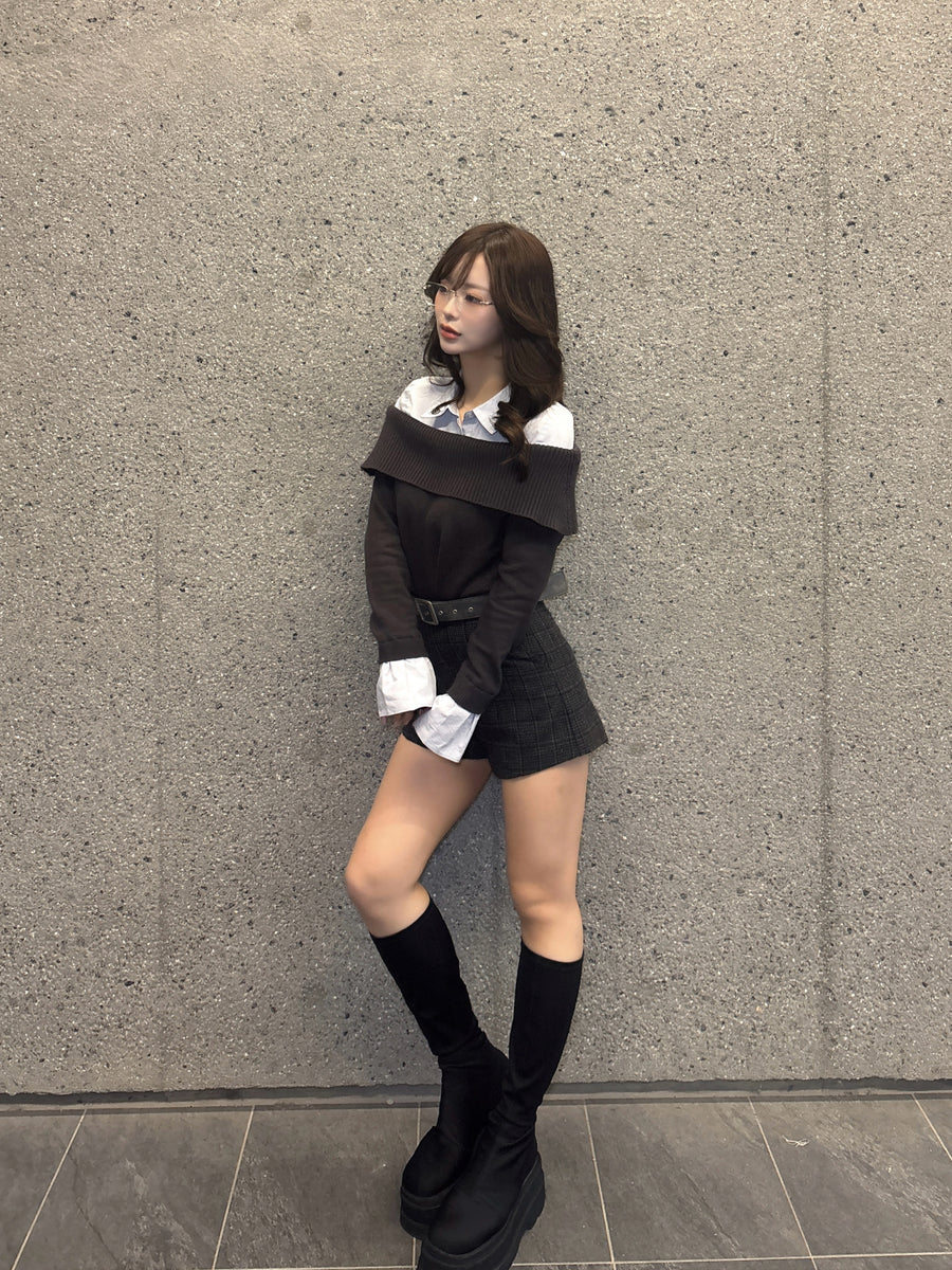 モデル：158cm（着用サイズ：FREE　着用カラー：C-GRY）