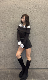 モデル：158cm（着用サイズ：FREE　着用カラー：C-GRY）