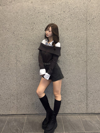 モデル：158cm（着用サイズ：FREE　着用カラー：C-GRY）