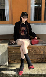 モデル：163cm（着用サイズ：FREE　着用カラー：BLK）