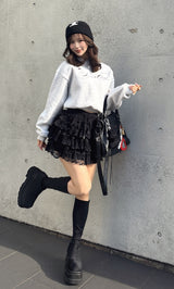 モデル：158cm（着用サイズ：FREE　着用カラー：GRY）