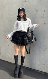 モデル：158cm（着用サイズ：FREE　着用カラー：GRY）