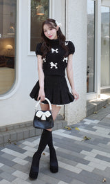 モデル：156cm（着用サイズ：FREE　着用カラー：BLK）