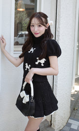 モデル：156cm（着用サイズ：FREE　着用カラー：BLK）