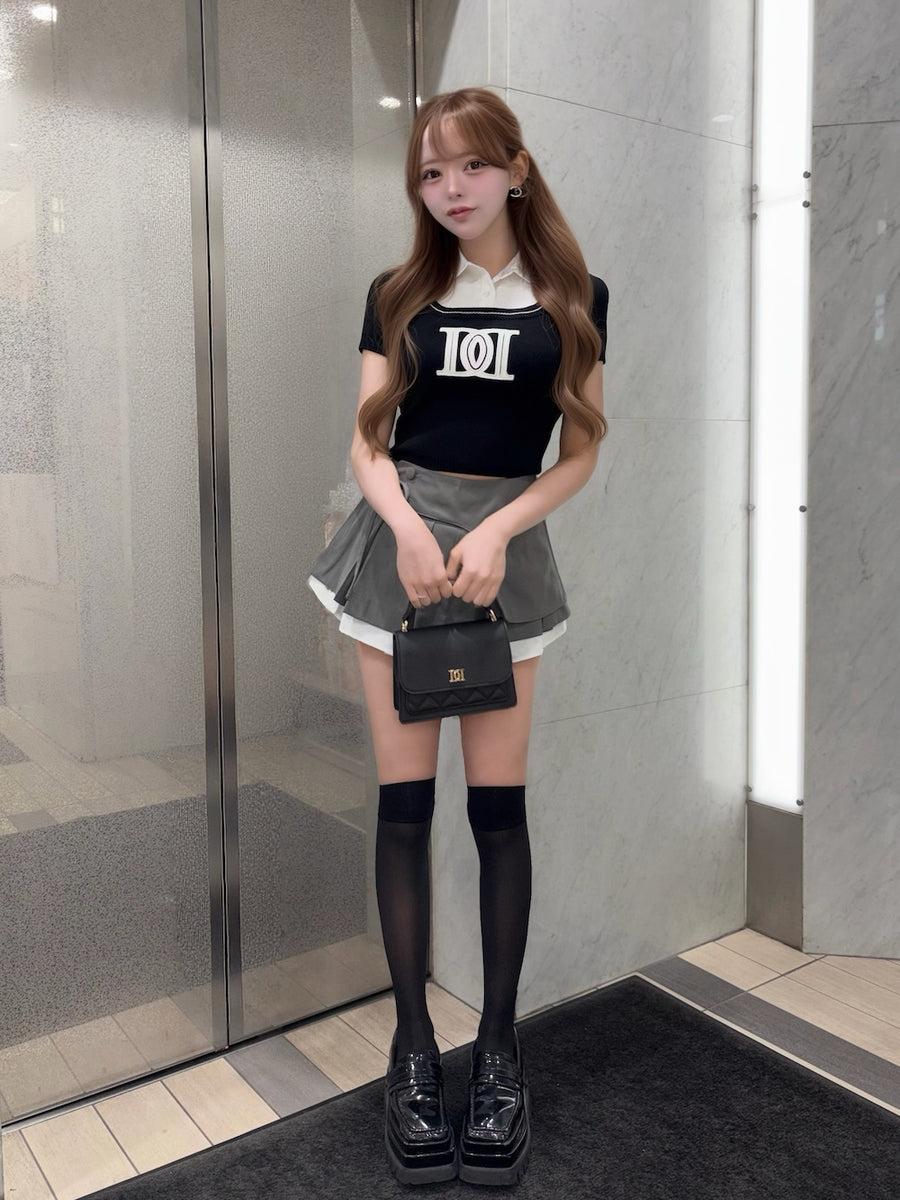 モデル：156cm（着用サイズ：FREE　着用カラー：BLK）