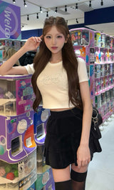 ロゴビジューエンジェルモチーフTシャツ Darich（ダーリッチ） tシャツ ロゴビジューエンジェルモチーフTシャツ