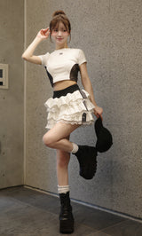 モデル：158cm（着用サイズ：FREE　着用カラー：WHT）