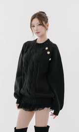 モデル：165cm（着用サイズ：FREE　着用カラー：BLK）