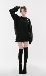 モデル：165cm（着用サイズ：FREE　着用カラー：BLK）