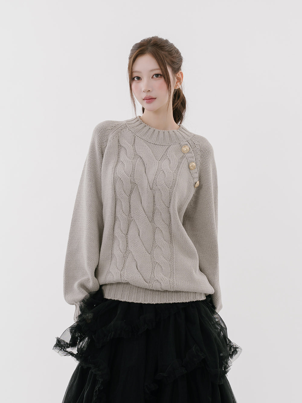 モデル：165cm（着用サイズ：FREE　着用カラー：GRY）