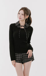 モデル：165cm（着用サイズ：FREE　着用カラー：BLK）