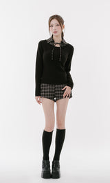 モデル：165cm（着用サイズ：FREE　着用カラー：BLK）