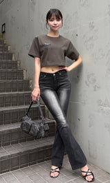 モデル：163cm（着用サイズ：M　着用カラー：BLK）
