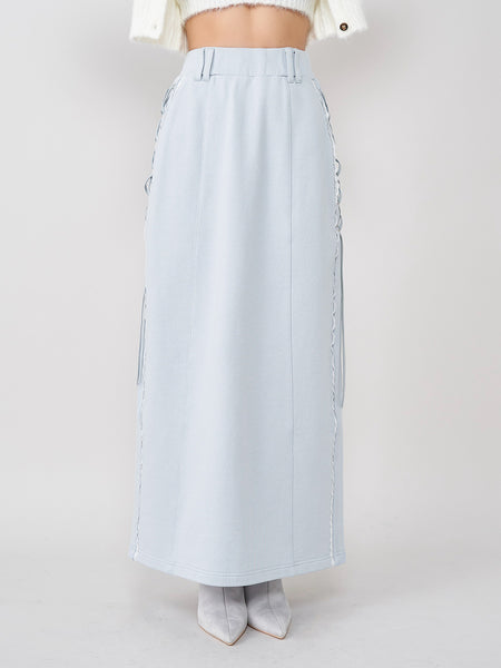 Lace-Up Sweat Long Skirt