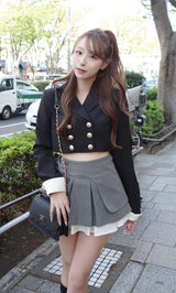 モデル：156cm（着用サイズ：S　着用カラー：GRY）