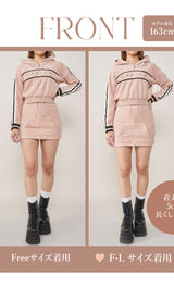 モデル：163cm（着用サイズ：FREE/F-L　着用カラー：PNK）