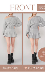 モデル：163cm（着用サイズ：FREE/F-L　着用カラー：GRY）