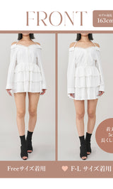 モデル：163cm（着用サイズ：FREE/F-L　着用カラー：WHT）