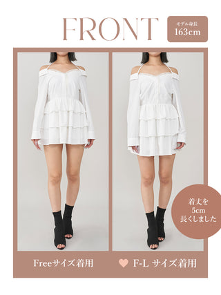 モデル：163cm（着用サイズ：FREE/F-L　着用カラー：WHT）