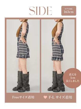 モデル：163cm（着用サイズ：FREE/F-L　着用カラー：NVY）