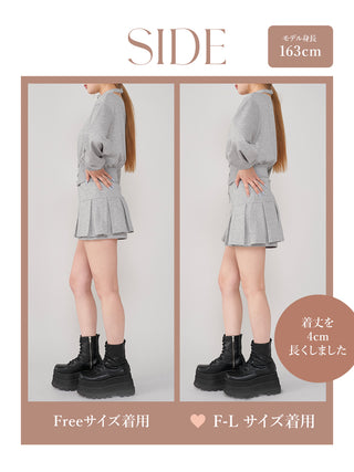 モデル：163cm（着用サイズ：FREE/F-L　着用カラー：GRY）