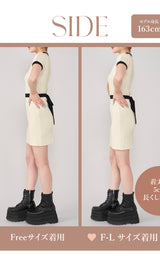 モデル：163cm（着用サイズ：FREE/F-L　着用カラー：IVO）