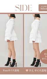 モデル：163cm（着用サイズ：FREE/F-L　着用カラー：WHT）