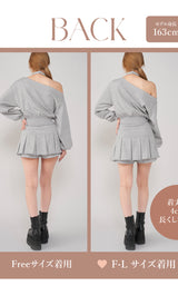 モデル：163cm（着用サイズ：FREE/F-L　着用カラー：GRY）
