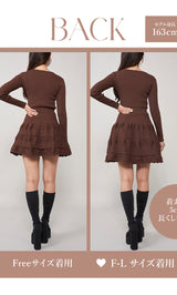 モデル：163cm（着用サイズ：FREE/F-L　着用カラー：BRN）