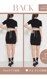 モデル：163cm（着用サイズ：FREE/F-L　着用カラー：BLK）