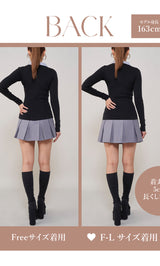 モデル：163cm（着用サイズ：FREE/F-L　着用カラー：BLK）