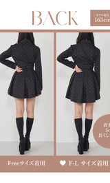 モデル：163cm（着用サイズ：FREE/F-L　着用カラー：DOT）