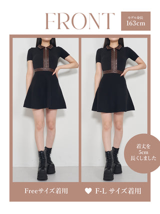 モデル：163cm（着用サイズ：FREE/F-L　着用カラー：BLK）